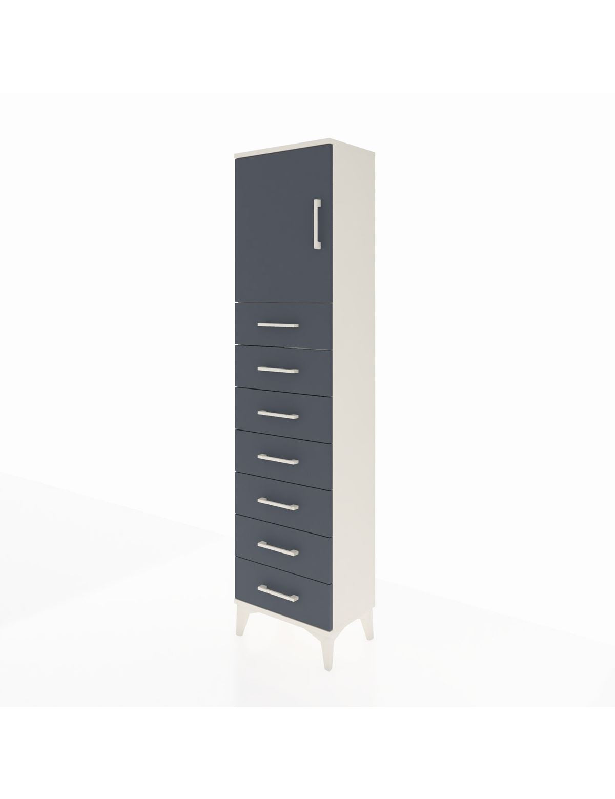 Arges Dolap 2 Raflı 7 Çekmeceli Tek Kapaklı 44x30x182 - S22M002V2A