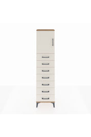 Arges Dolap 2 Raflı 7 Çekmeceli Tek Kapaklı 44x30x182 Çam-Aytaşı