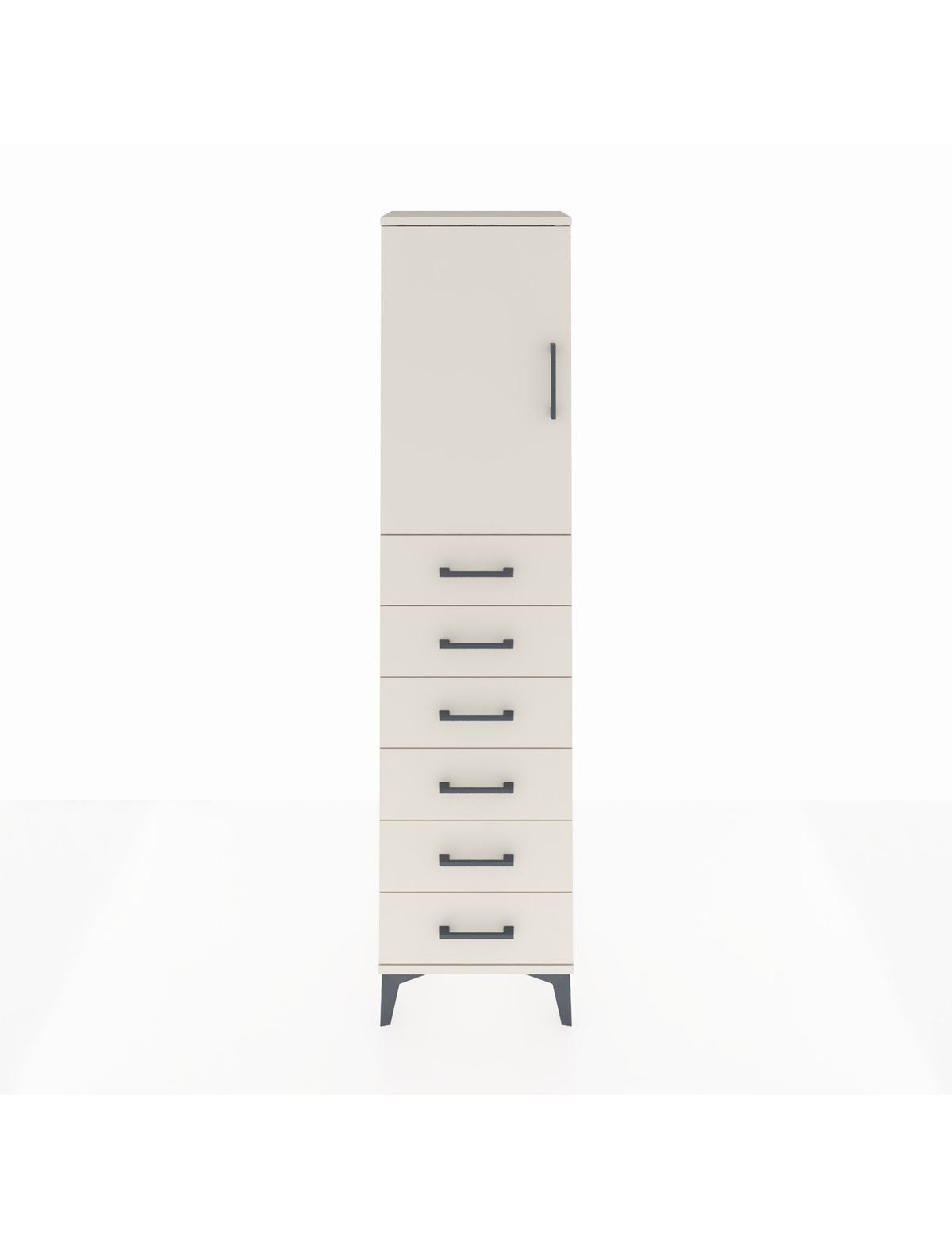 Arges Dolap 2 Raflı 6 Çekmeceli Tek Kapaklı 44x30x182 Aytaşı-Aytaşı