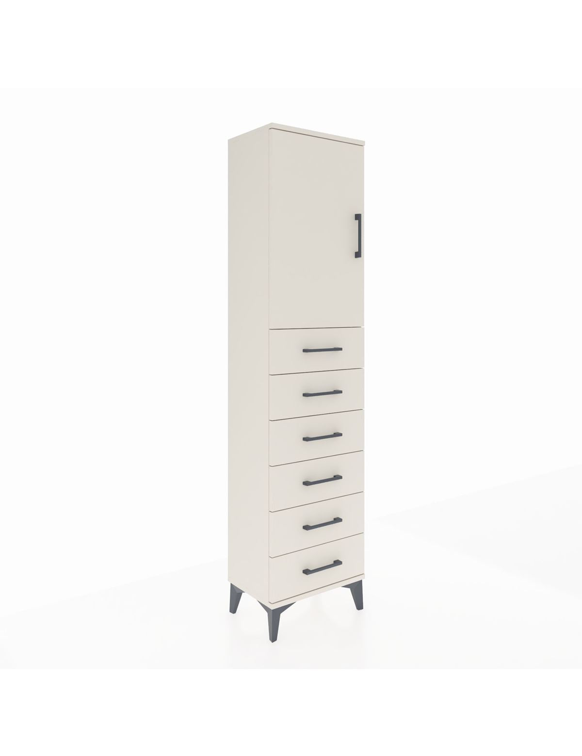 Arges Dolap 2 Raflı 6 Çekmeceli Tek Kapaklı 44x30x182 Aytaşı-Aytaşı