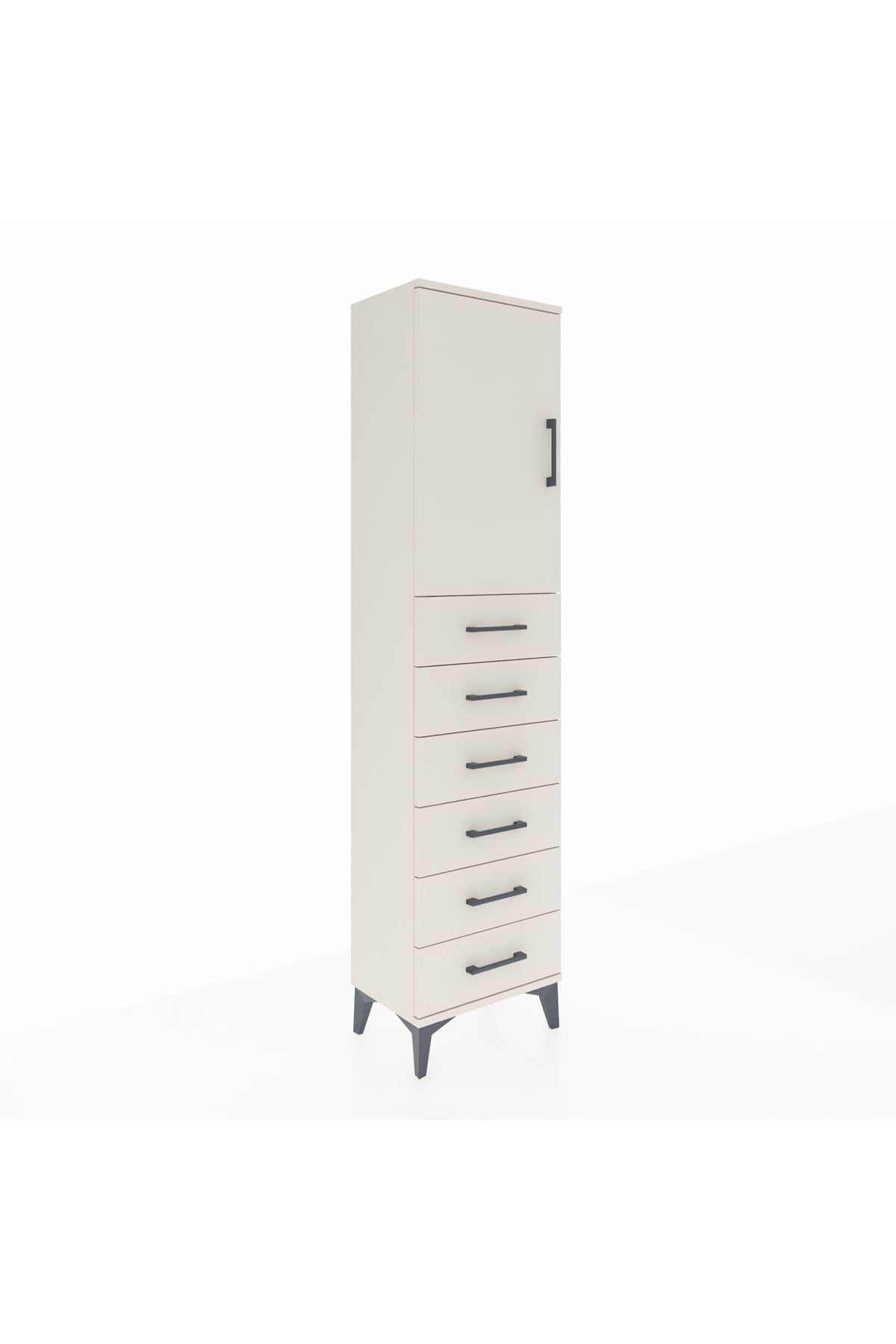 Arges Dolap 2 Raflı 6 Çekmeceli Tek Kapaklı 44x30x182 Aytaşı-Aytaşı