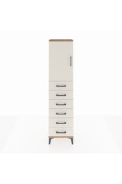 Arges Dolap 2 Raflı 6 Çekmeceli Tek Kapaklı 44x30x182 Çam-Aytaşı