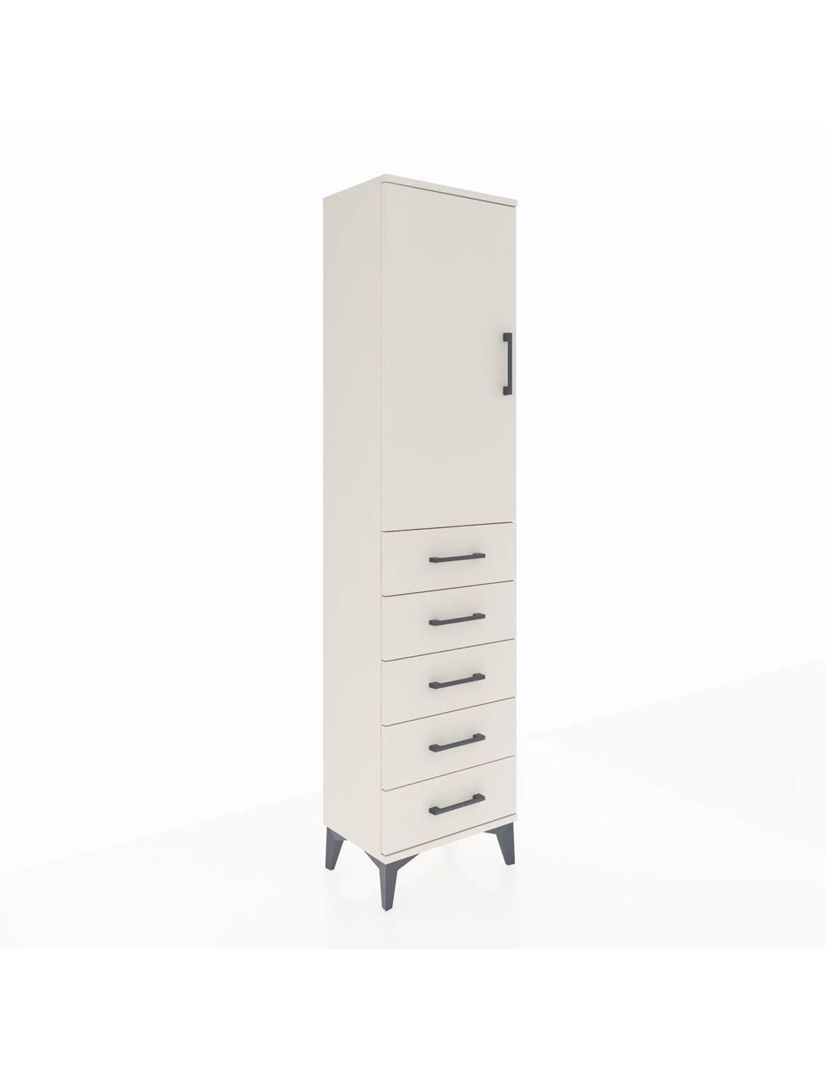 Arges Dolap 2 Raflı 5 Çekmeceli Tek Kapaklı 44x30x182 Aytaşı-Aytaşı