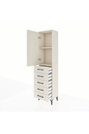 Arges Dolap 2 Raflı 5 Çekmeceli Tek Kapaklı 44x30x182 Aytaşı-Aytaşı