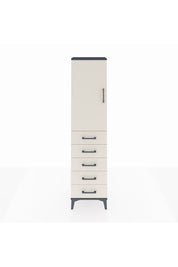 Arges Dolap 2 Raflı 5 Çekmeceli Tek Kapaklı 44x30x182 Antrasit-Aytaşı