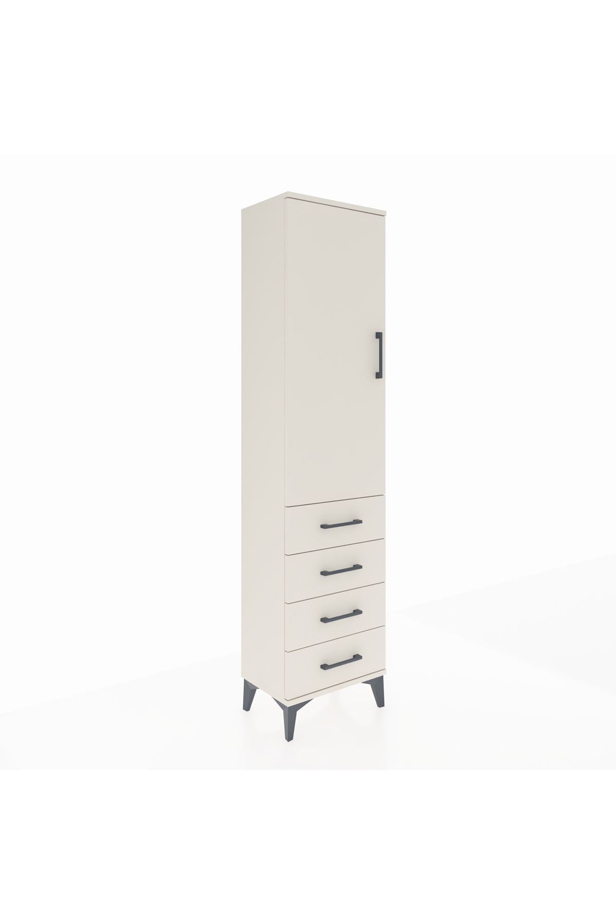 Arges Dolap 2 Raflı 4 Çekmeceli Tek Kapaklı 44x30x182 Aytaşı-Aytaşı