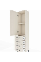 Arges Dolap 2 Raflı 4 Çekmeceli Tek Kapaklı 44x30x182 Aytaşı-Aytaşı