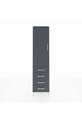 Arges Dolap 2 Raflı 4 Çekmeceli Tek Kapaklı 44x30x182