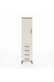 Arges Dolap 2 Raflı 4 Çekmeceli Tek Kapaklı 44x30x182 Çam-Aytaşı