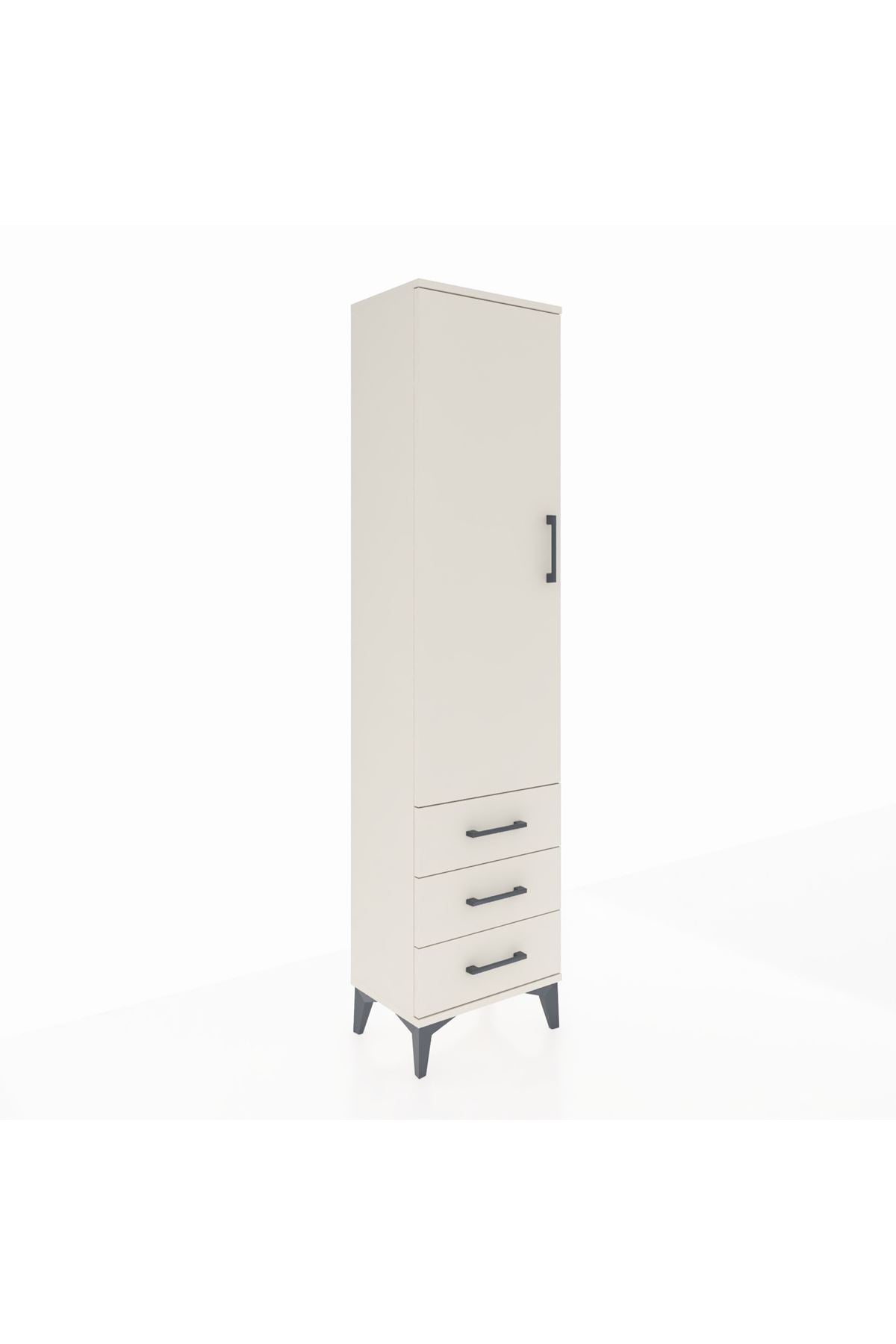 Arges Dolap 4 Raflı 3 Çekmeceli Tek Kapaklı 44x30x182 Aytaşı-Aytaşı