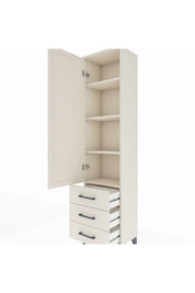 Arges Dolap 4 Raflı 3 Çekmeceli Tek Kapaklı 44x30x182 Aytaşı-Aytaşı