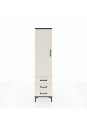 Arges Dolap 4 Raflı 3 Çekmeceli Tek Kapaklı 44x30x182 Antrasit-Aytaşı