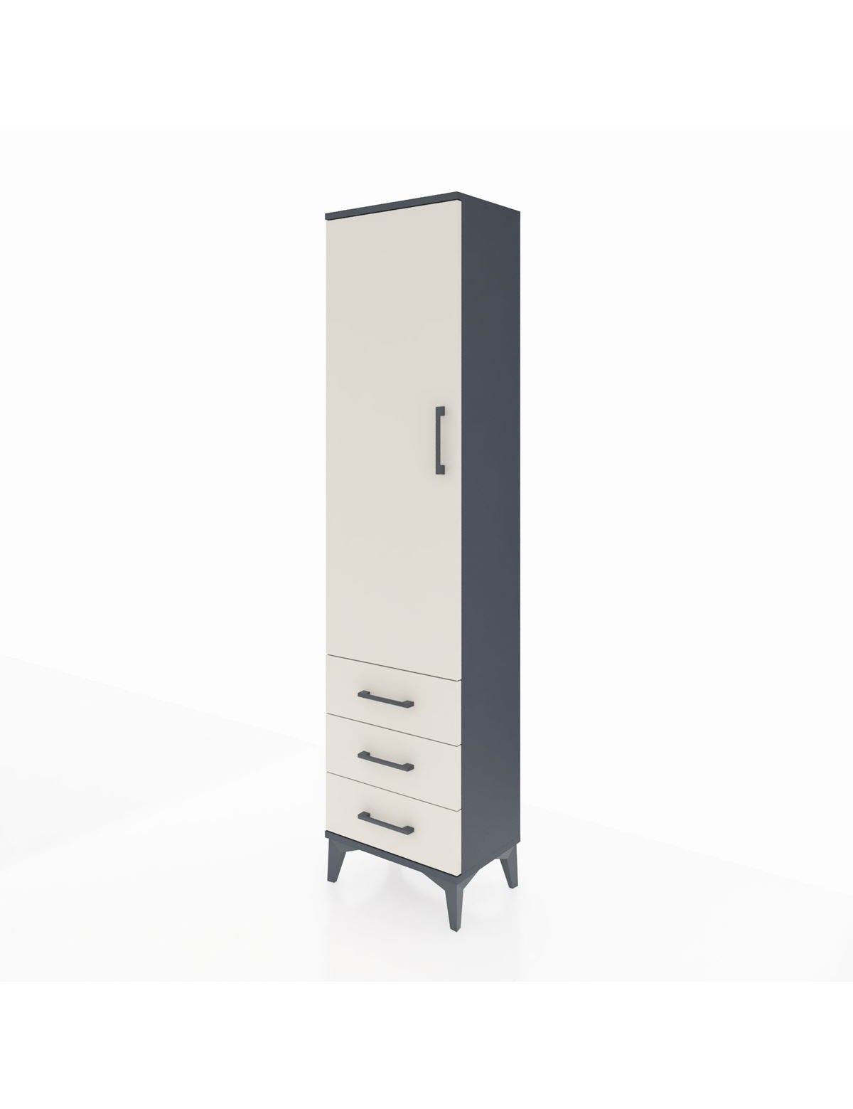Arges Dolap 4 Raflı 3 Çekmeceli Tek Kapaklı 44x30x182 - S22M006V4A