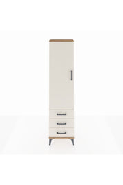 Arges Dolap 4 Raflı 3 Çekmeceli Tek Kapaklı 44x30x182 Çam-Aytaşı