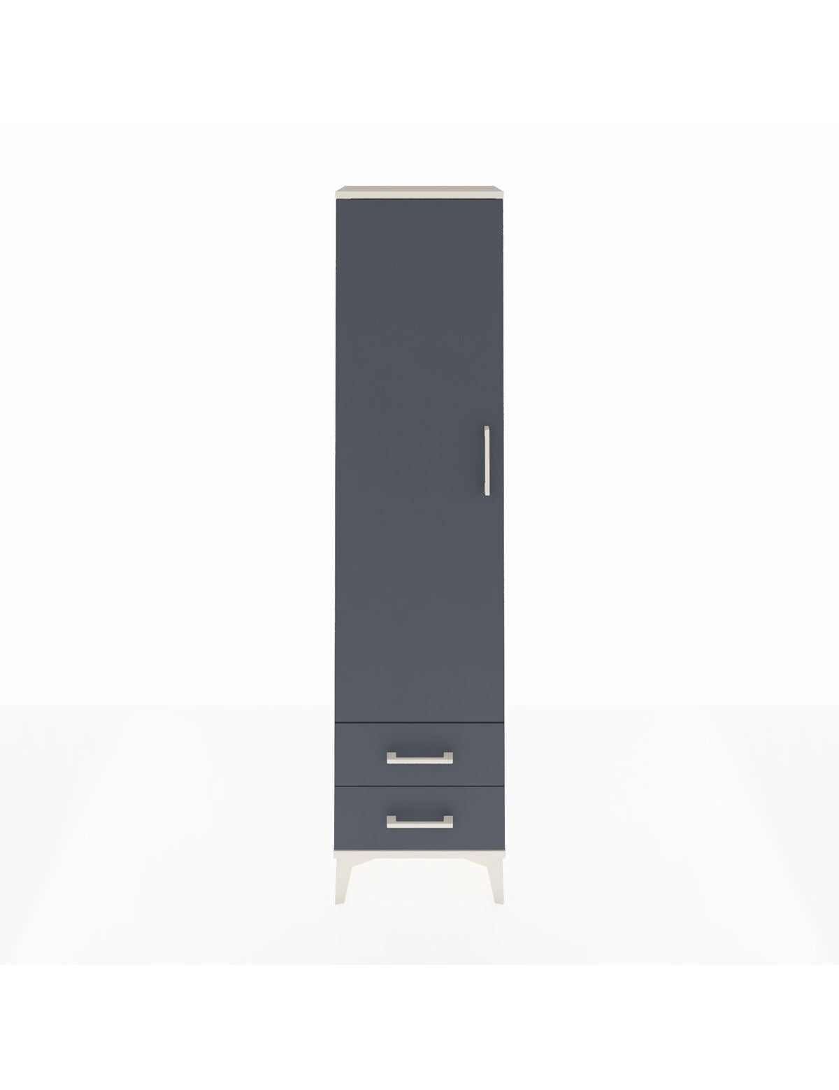 Arges Dolap 5 Raflı 2 Çekmeceli Tek Kapaklı 44x30x182 Aytaşı-Antrasit