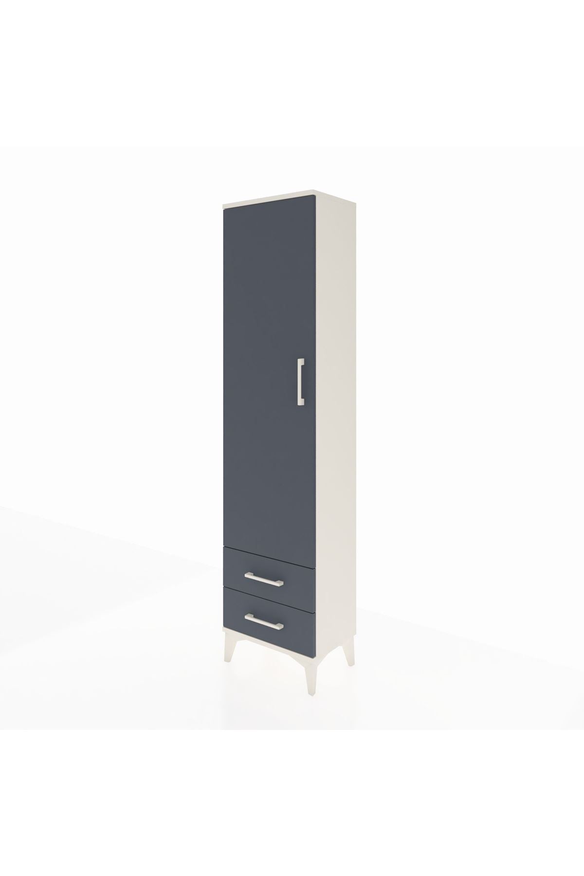 Arges Dolap 5 Raflı 2 Çekmeceli Tek Kapaklı 44x30x182 - S22M007V2A