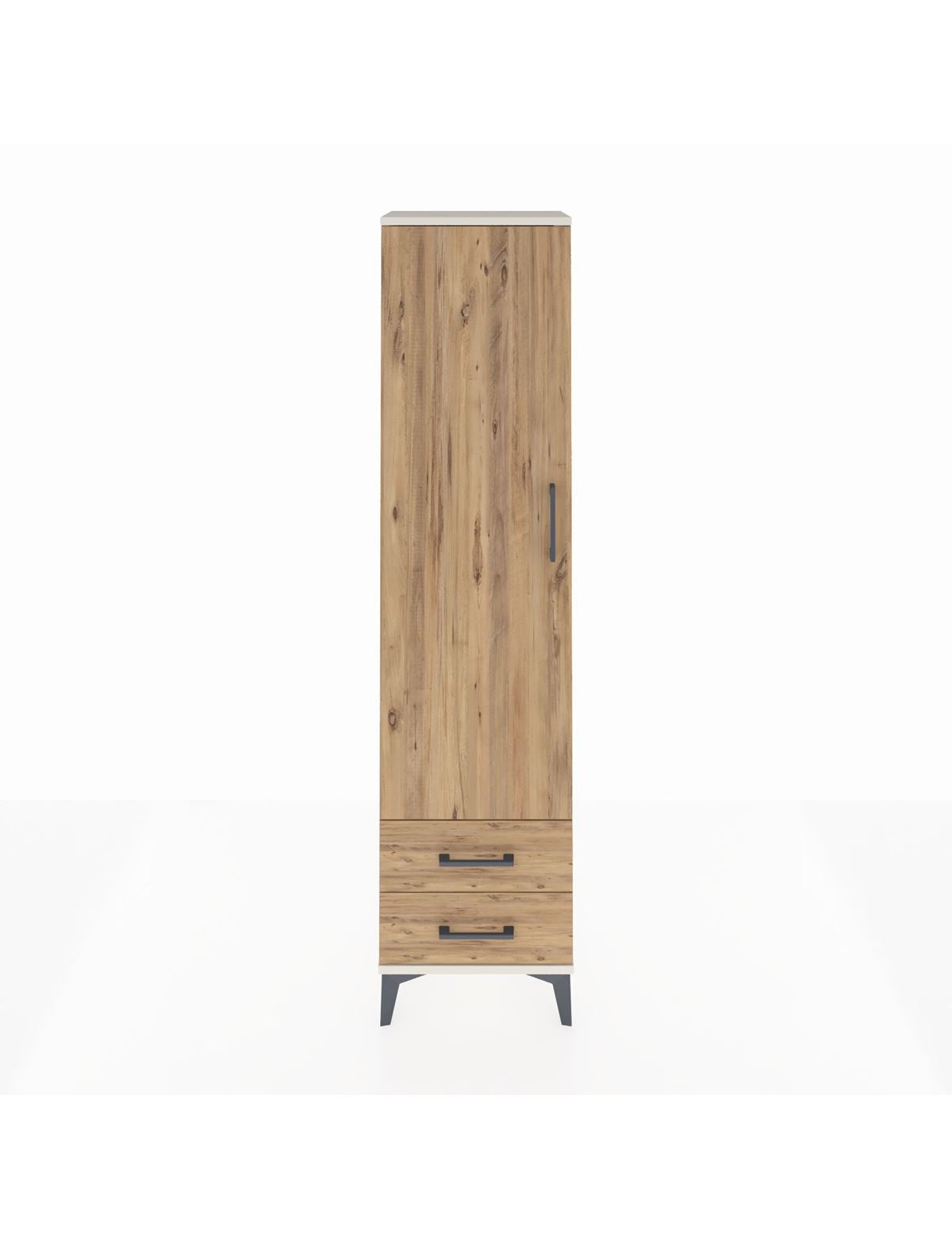 Arges Dolap 5 Raflı 2 Çekmeceli Tek Kapaklı 44x30x182 Aytaşı-Çam