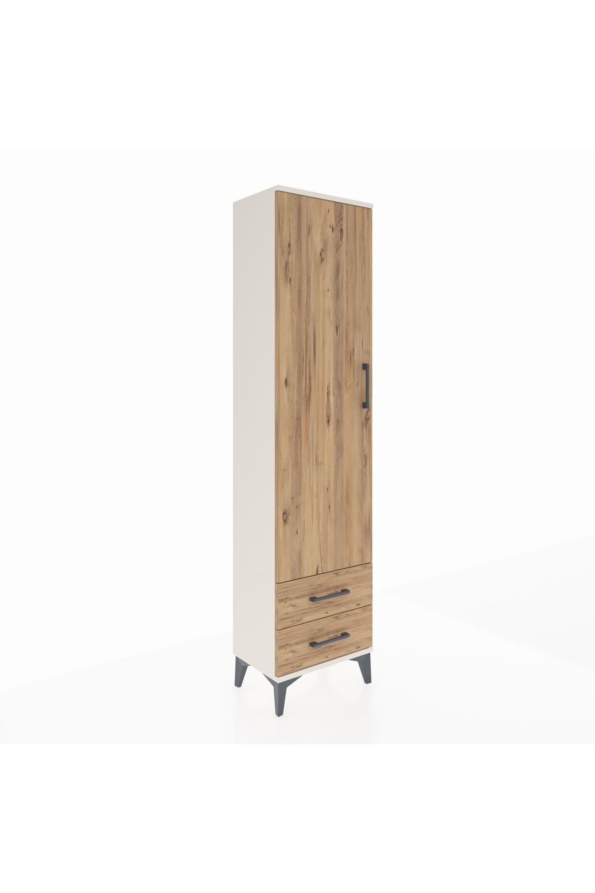 Arges Dolap 5 Raflı 2 Çekmeceli Tek Kapaklı 44x30x182 - S22M007V3A