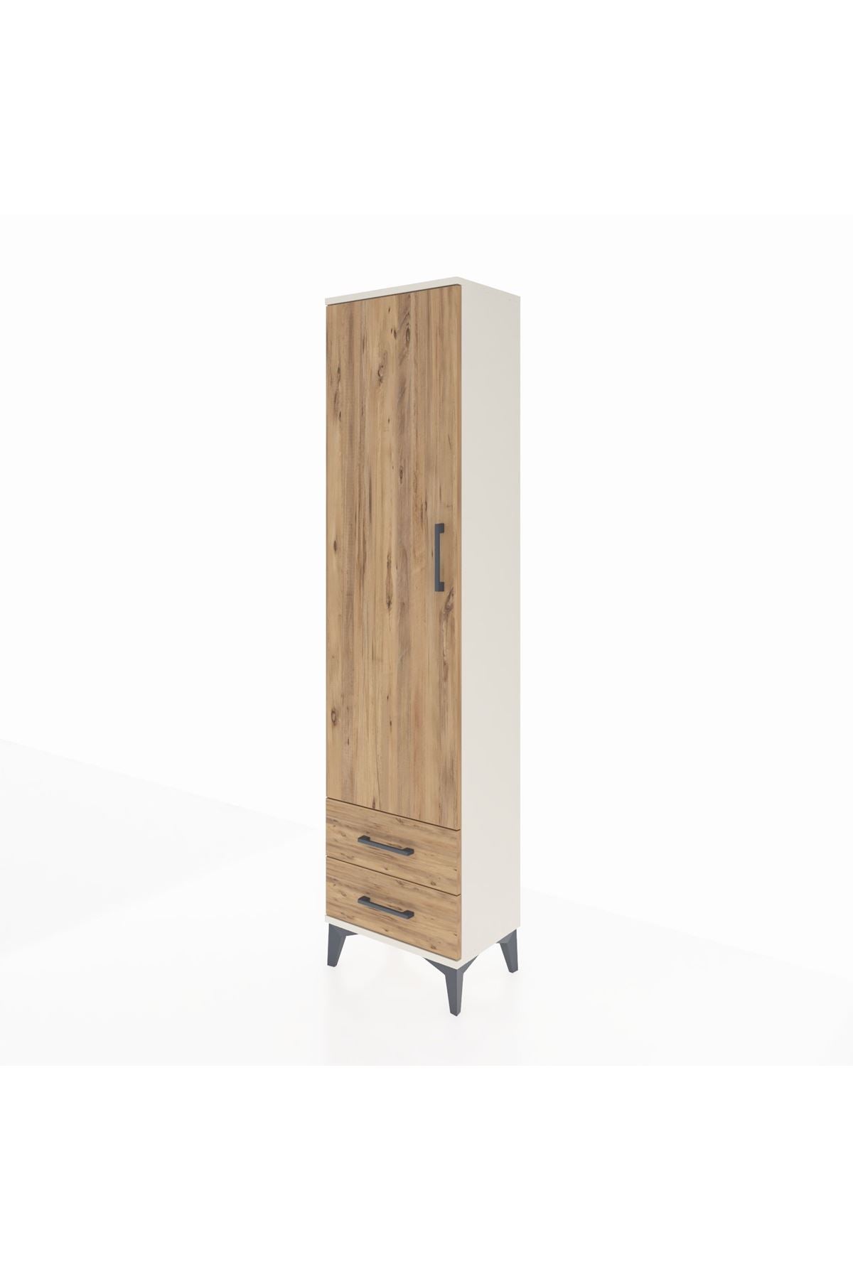 Arges Dolap 5 Raflı 2 Çekmeceli Tek Kapaklı 44x30x182 - S22M007V3A