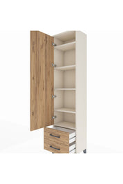 Arges Dolap 5 Raflı 2 Çekmeceli Tek Kapaklı 44x30x182 Aytaşı-Çam