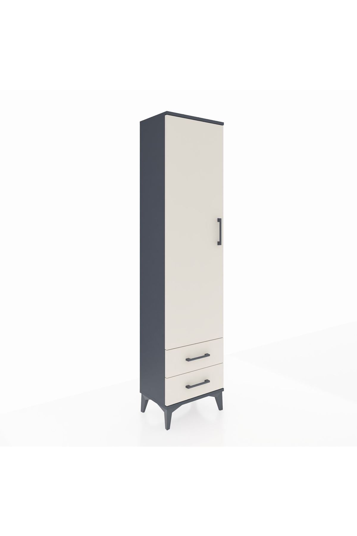 Arges Dolap 5 Raflı 2 Çekmeceli Tek Kapaklı 44x30x182 - S22M007V4A