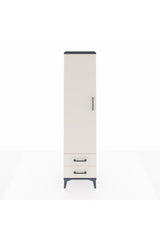 Arges Dolap 5 Raflı 2 Çekmeceli Tek Kapaklı 44x30x182