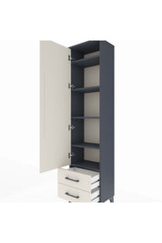 Arges Dolap 5 Raflı 2 Çekmeceli Tek Kapaklı 44x30x182 - S22M007V4A