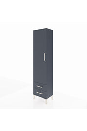 Arges Dolap 5 Raflı 2 Çekmeceli Tek Kapaklı 44x30x182 Antrasit-Antrasit