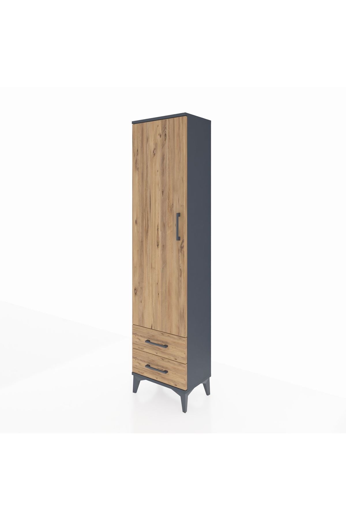 Arges Dolap 5 Raflı 2 Çekmeceli Tek Kapaklı 44x30x182 - S22M007V6A