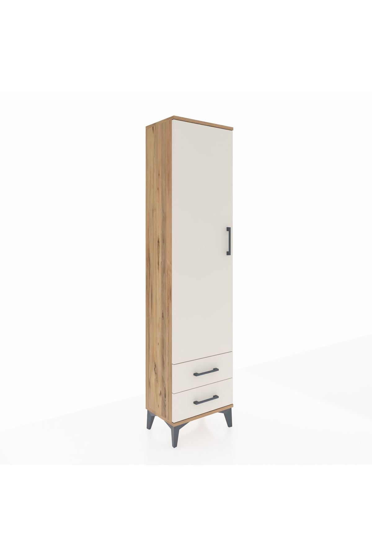 Arges Dolap 5 Raflı 2 Çekmeceli Tek Kapaklı 44x30x182 - S22M007V7A