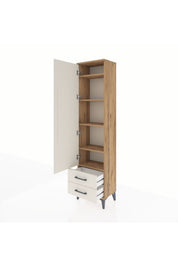 Arges Dolap 5 Raflı 2 Çekmeceli Tek Kapaklı 44x30x182 - S22M007V7A