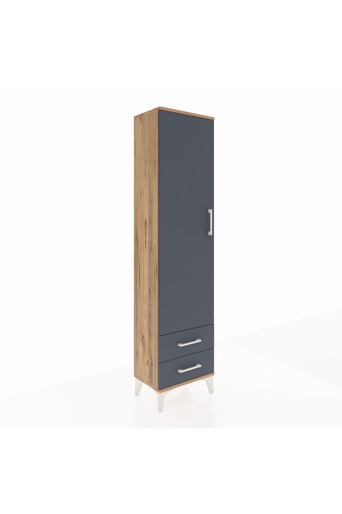 Arges Dolap 5 Raflı 2 Çekmeceli Tek Kapaklı 44x30x182 - S22M007V8A