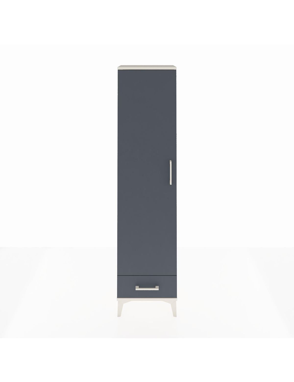 Arges Dolap 5 Raflı Tek Çekmeceli Tek Kapaklı 44x30x182 Aytaşı-Antrasit