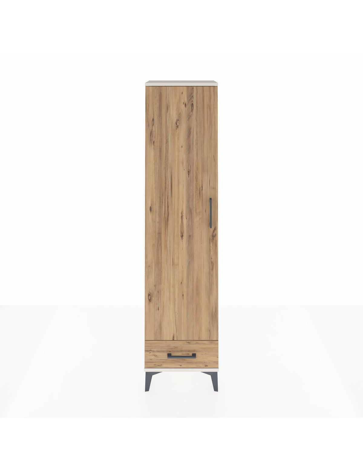 Arges Dolap 5 Raflı Tek Çekmeceli Tek Kapaklı 44x30x182 Aytaşı-Çam