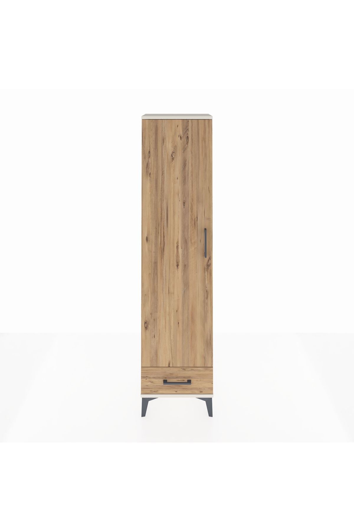 Arges Dolap 5 Raflı Tek Çekmeceli Tek Kapaklı 44x30x182 Aytaşı-Çam