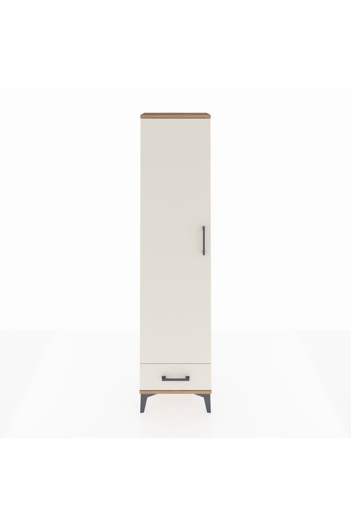 Arges Dolap 5 Raflı Tek Çekmeceli Tek Kapaklı 44x30x182 Çam-Aytaşı