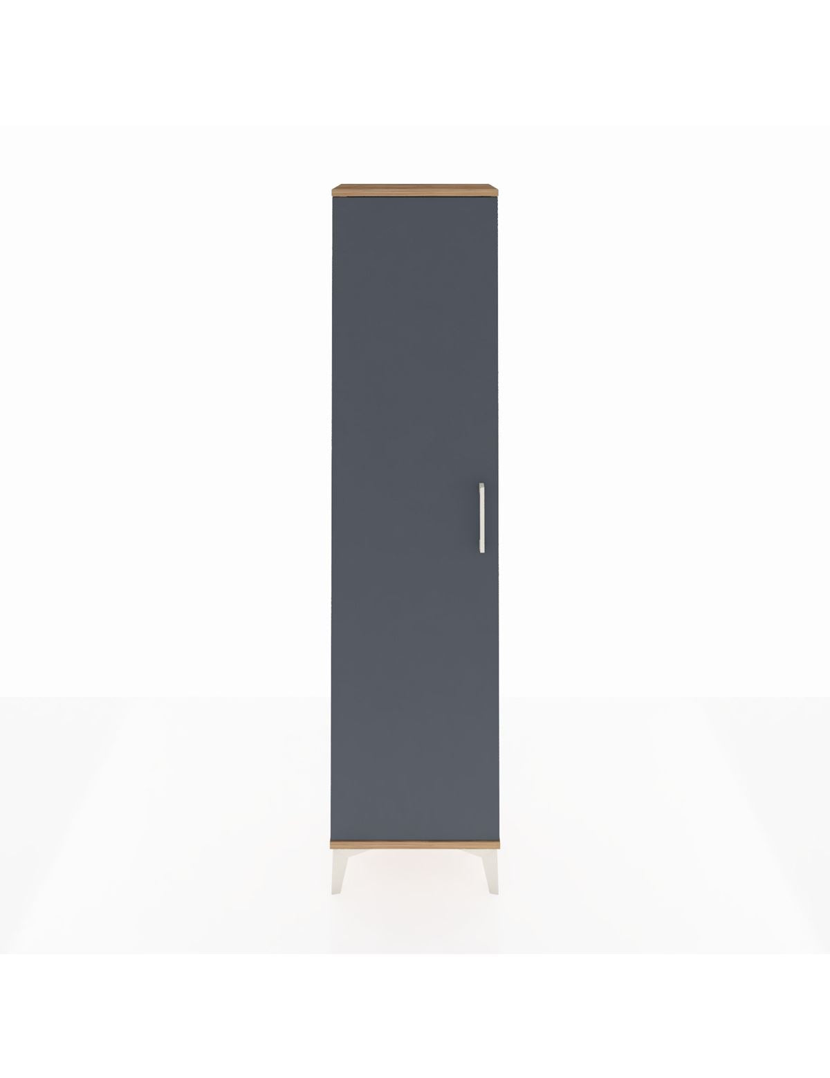 Arges Dolap 4 Raflı Tek Kapaklı 44x30x182 Çam-Antrasit