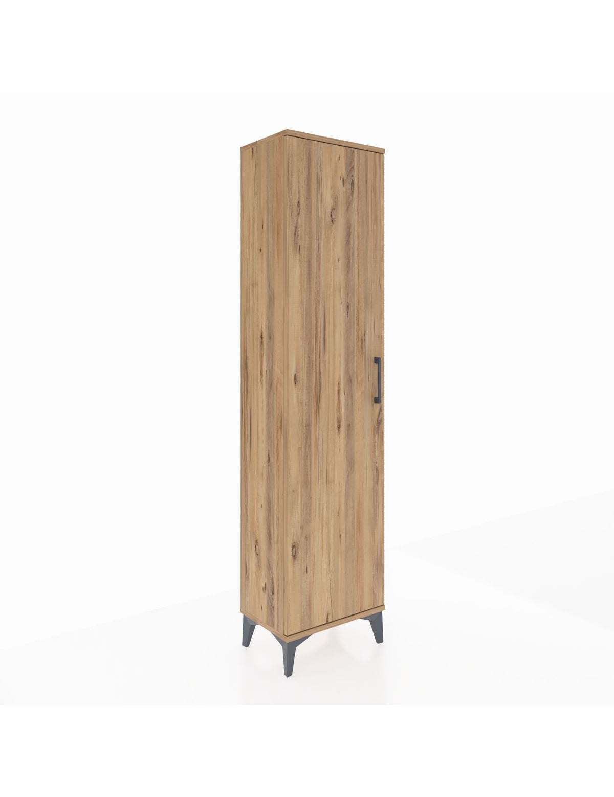 Arges Dolap 4 Raflı Tek Kapaklı 44x30x182 Çam-Çam