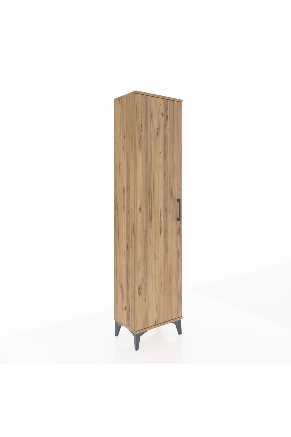 Arges Dolap 4 Raflı Tek Kapaklı 44x30x182 Çam-Çam