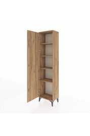 Arges Dolap 4 Raflı Tek Kapaklı 44x30x182 Çam-Çam