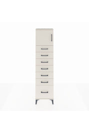 Arges Dolap Tek Raflı 7 Çekmeceli Tek Kapaklı 44x30x182 Aytaşı-Aytaşı