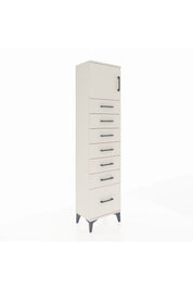 Arges Dolap Tek Raflı 7 Çekmeceli Tek Kapaklı 44x30x182 Aytaşı-Aytaşı