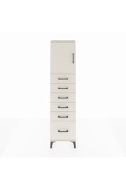 Arges Dolap Tek Raflı 6 Çekmeceli Tek Kapaklı 44x30x182 Aytaşı-Aytaşı