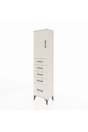 Arges Dolap Tek Raflı 5 Çekmeceli Tek Kapaklı 44x30x182 Aytaşı-Aytaşı