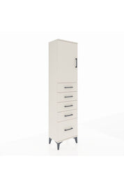Arges Dolap Tek Raflı 5 Çekmeceli Tek Kapaklı 44x30x182 Aytaşı-Aytaşı