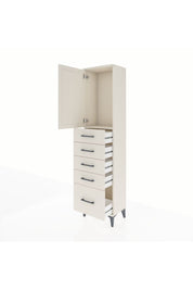 Arges Dolap Tek Raflı 5 Çekmeceli Tek Kapaklı 44x30x182 Aytaşı-Aytaşı