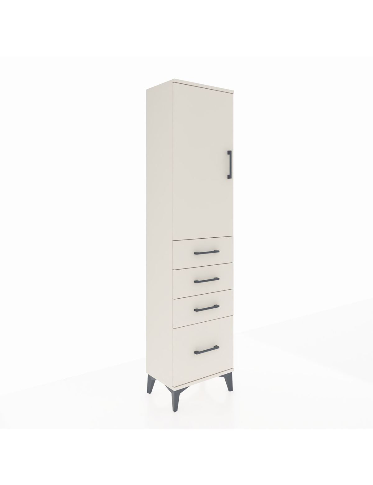 Arges Dolap 2 Raflı 4 Çekmeceli Tek Kapaklı 44x30x182 Aytaşı-Aytaşı