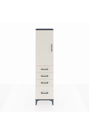 Arges Dolap 2 Raflı 4 Çekmeceli Tek Kapaklı 44x30x182 Antrasit-Aytaşı