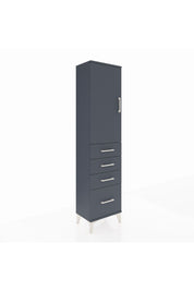 Arges Dolap 2 Raflı 4 Çekmeceli Tek Kapaklı 44x30x182 Antrasit-Antrasit