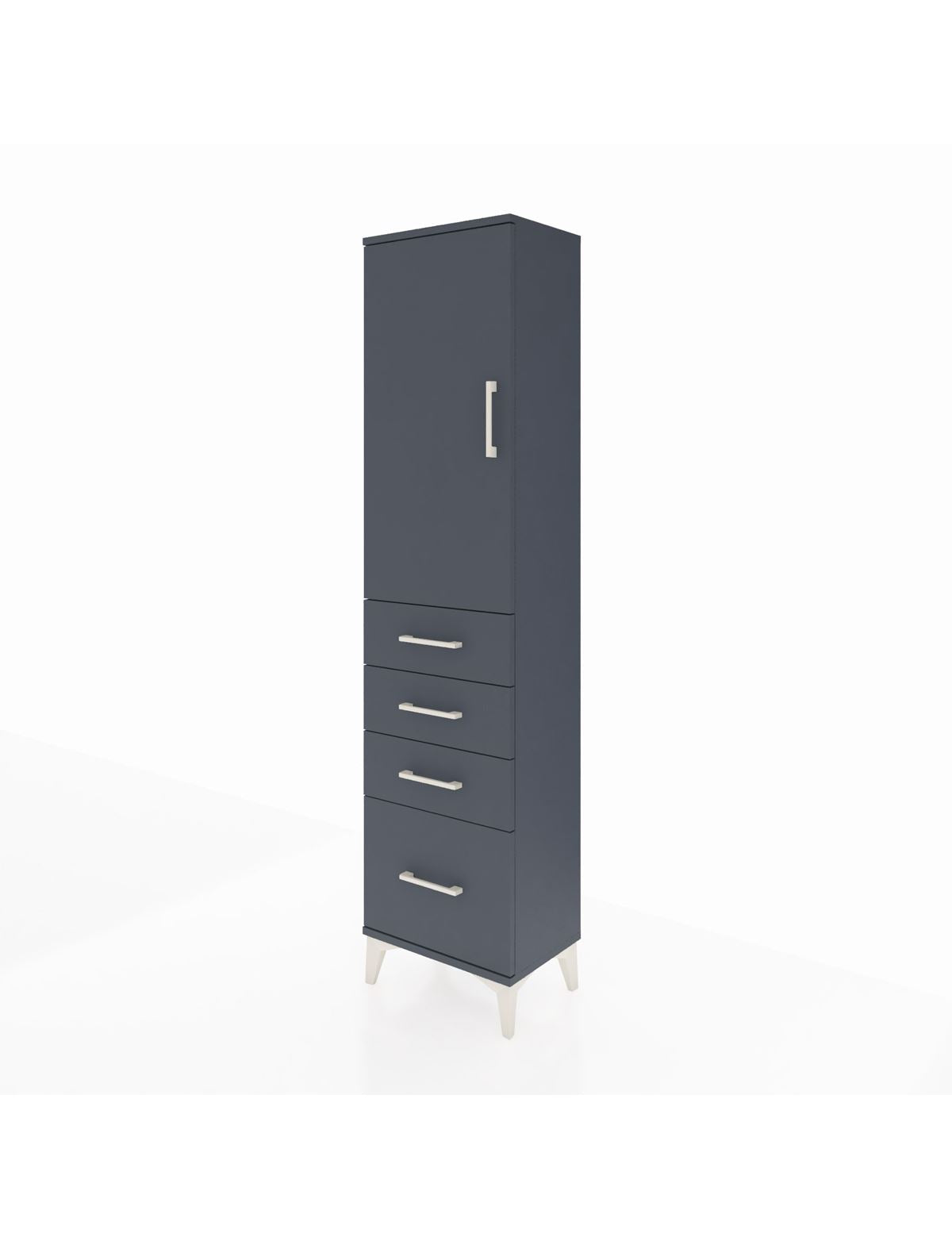 Arges Dolap 2 Raflı 4 Çekmeceli Tek Kapaklı 44x30x182 - S22M013V5A